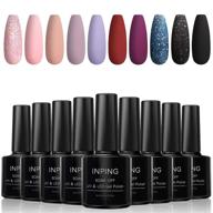 набор гель-лаков inping: 10 цветов набор современной музы nail polish для маникюра и дизайна ногтей в домашних условиях и салоне логотип