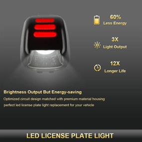 img 3 attached to 🚗 GemPro 2Pcs Замена сборки подсветки номерного знака LED для Nissan Frontier, Titan, Xterra, Armada, Suzuki Equator - LED-свет (ксеноново-белый)