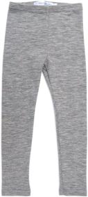 img 4 attached to Organic Pure Wool Kids Thermal Underwear Pajama Bottom Pants by Simply Merino: Natural & Warm Unisex Base Layer Long Johns