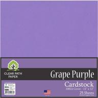 🍇 100lb grape purple cardstock sheets for scrapbooking and stamping logo