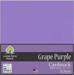 img 4 attached to 🍇 100LB Grape Purple Cardstock Sheets for Scrapbooking and Stamping
