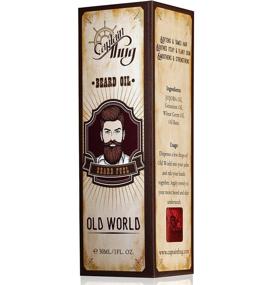 img 1 attached to Captain Thug Old World Beard Oil Conditioner - Ultra Premium Ayurvedic Blend, 6 Essential Oils, Softens, Smooths, and Strengthens Beard Growth - Nourishing Beard and Mustache Grooming Treatment, 1 fl. oz.