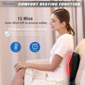 img 2 attached to 🔥 Deep Tissue Back Massager, WOQQW Shiatsu Massage Pillow with Heat for Shoulders, Waist, Legs, Feet - Relieve Muscle Pain, Perfect Gift for Women, Men, Dad, Mom