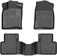 all-weather floor mats for 2016-2021 civic sedan hatchback type-r: tpe guard liners - complete front & rear set logo