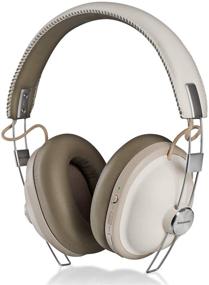 img 4 attached to 🎧 Panasonic RP-HTX90N-W Retro Wireless Headphones with Noise Cancellation, Voice Assist, Mic, Deep Bass Enhancer, 24 Hours Playback - Vanilla White