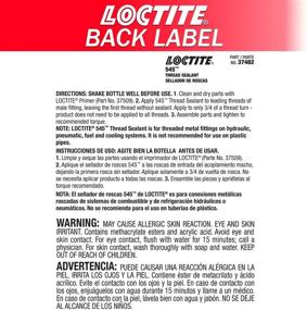 img 1 attached to 🔧 Loctite 492145 545 Герметик для резьбы для пневматических и гидравлических применений, бутылка 36 мл.
