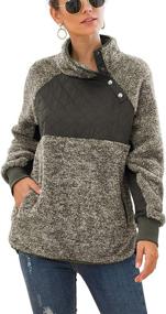 img 3 attached to VIISHOW Color Block Asymmetrical Sweatshirt Pullover Outdoor Recreation