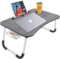 🛏️ эффективный и портативный складной столик-трей lxyzfzc с большой поверхностью - подставкой для планшета и телефона - смотрите фильмы или обедайте с комфортом на кровати. логотип