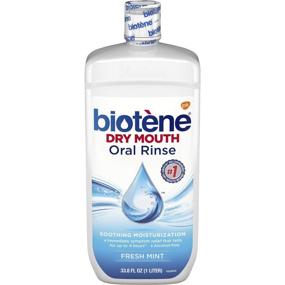 img 1 attached to Biotene Oral Rinse Mouthwash: The Ultimate Dry Mouth Treatment and Breath Freshener in Refreshing Fresh Mint - 33.8 fl oz