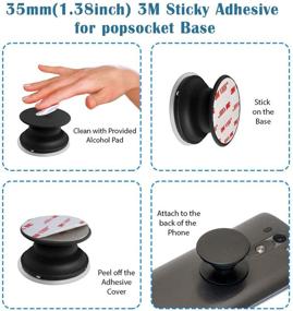 img 3 attached to 🔧 Pop-tech 9 Pack Sticky Adhesive Replacement Parts, 6 Pack 3M VHB Sticker Pads for Socket Mount Base Grip Stand Back, 3 Pcs Dots Strong Double Sided Tape for Magnetic Phone Holder & Finger Ring Holder - Enhanced SEO-Compatible Product Name