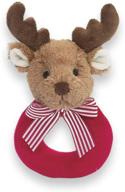 bearington reindeer christmas plush rattle logo