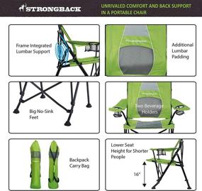 img 2 attached to 🏕️ Enhance Your Camping Comfort with the STRONGBACK Guru Folding Camp Chair - Featuring Lumbar Support!