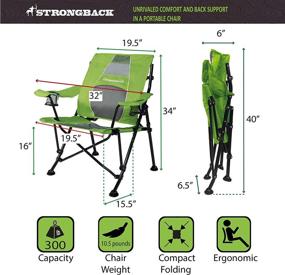 img 1 attached to 🏕️ Enhance Your Camping Comfort with the STRONGBACK Guru Folding Camp Chair - Featuring Lumbar Support!