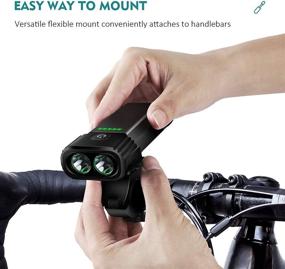 img 1 attached to 🚴 Uhomely Super Bright Bike Lights, 1600 Lumens USB Rechargeable Front and Back Bicycle Light Kit, Waterproof 3 Mode Rear Cycling Light for Handlebar and Seatpost with Battery Indicator - Ideal for Night Riding