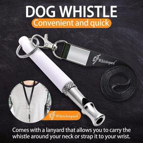 img 3 attached to 🐶 Premium Ultrasonic Dog Whistle with Free Lanyard - Effective Training Tool to Stop Barking - Adjustable Frequencies - Stainless Steel - Professional White Dog Whistles