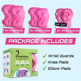 img 3 attached to 6 in 1 Set of Knee and Elbow Pads for Kids and Teens - Ideal Protective Gear for Inline Skating, Rollerblading, Skateboarding, Dirt Biking, Longboarding - Pomeloleave