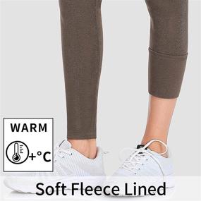 img 2 attached to ATTRACO Women's High Waist Thermal 😍 Fleece Leggings with Pockets for Winter Yoga