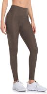 attraco women's high waist thermal 😍 fleece leggings with pockets for winter yoga logo