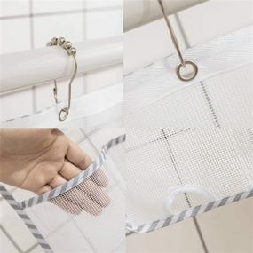 img 2 attached to 🛁 ALYER 9-Pocket Mesh Shower Caddy: Efficient Hanging Bathroom Storage Organizer with 3 Rings (White)