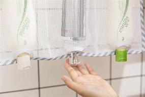 img 1 attached to 🛁 ALYER 9-Pocket Mesh Shower Caddy: Efficient Hanging Bathroom Storage Organizer with 3 Rings (White)