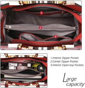 img 1 attached to LJOSEIND Handbags Designer Structured Shoulder