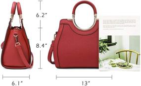 img 2 attached to LJOSEIND Handbags Designer Structured Shoulder