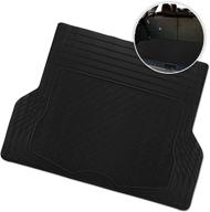 🔲 zone tech premium quality black heavy duty all weather rubber semi pattern cargo liner trunk floor mat logo