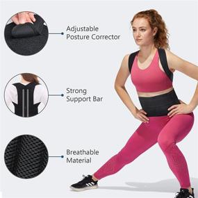 img 1 attached to Adjustable Posture Corrector Back Brace for Women and Men - Effective Pain Relief, Improved Posture, Lumbar Support, and Shoulder Comfort