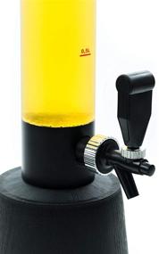 img 2 attached to 🍺 BeerSquad 3L Clear Beverage Tower Dispenser with Integrated Tap, Ice Tube, and Easy Clean - 100 oz.