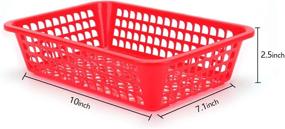 img 1 attached to 📦 20-Pack Jucoan Plastic Storage Baskets - 10 x 7.1 x 2.5 Inches Colorful Stackable Desktop Organizer Tray for Classroom - Ideal for Pens, Pencils, and Crayons