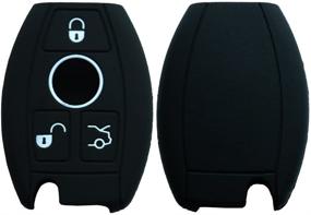 img 3 attached to Идеальная защита: 2 шт. Чехол-брелок из силикона Keyless4U для ключей Mercedes-Benz A C E S CLASS SLK CL (черный)