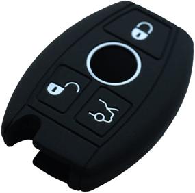 img 2 attached to Идеальная защита: 2 шт. Чехол-брелок из силикона Keyless4U для ключей Mercedes-Benz A C E S CLASS SLK CL (черный)