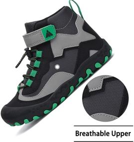 img 3 attached to 🥾 Mishansha Hiking Anti Collision Leather Athletic Boys' Shoes - Superior Footwear for Outdoor Adventures