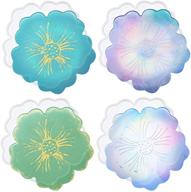 silicone coaster ccozn flower casting logo