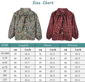 img 3 attached to 🎀 Chic Floral Bow Tie Neck Blouses for Girls II Toddler & Kids Girls' Casual Tops - Shop Now!