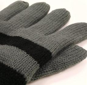 img 2 attached to Soft Striped Winter Insulated Gloves Men's Accessories and Gloves & Mittens