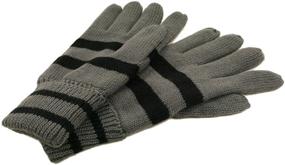 img 4 attached to Soft Striped Winter Insulated Gloves Men's Accessories and Gloves & Mittens