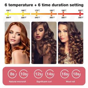 img 1 attached to Cordless Auto Curler: Effortless, Rechargeable Wireless Curling Iron with 6 Temperature & Timer Settings, Fast Heating & Auto Shut-Off - Perfectly Defined Curls (Pink)