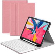 ayotu ipad pro 11 keyboard case 2018(old model) detachable wireless keyboard [support apple pencil charging] - ultra slim fabric stand with auto sleep/wake for ipad pro 11&#39 logo