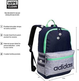 img 3 attached to 🎒 Adidas 978479 Classic 3S Backpack: Timeless Style and Unmatched Functionality