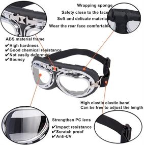 img 1 attached to 🏍️ LJDJ Motorcycle Goggles for Vintage Pilot Style Dirt Bike Motocross Riding - Pack of 2