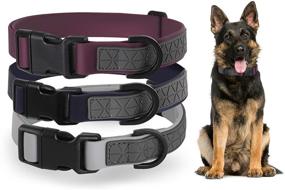 img 1 attached to 🐾 Waterproof Pet Collars - Adjustable Silicone Dog Collar with Strong Webbing and Cute Pendant for Boys and Girls - S/M/L Sizes