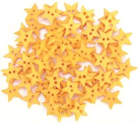 img 1 attached to Yellow Star Button Dress Embellishments - Enhance Your Dress Up Game