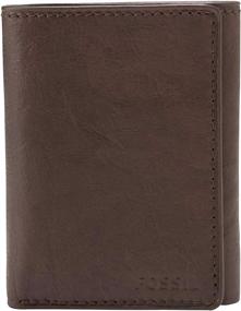 img 4 attached to Стильный мужской коричневый бумажник Fossil Bifold - необходимый аксессуар для мужчин!