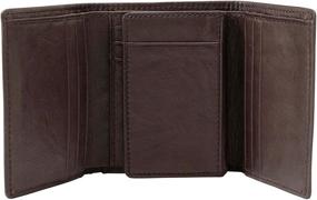 img 1 attached to Стильный мужской коричневый бумажник Fossil Bifold - необходимый аксессуар для мужчин!