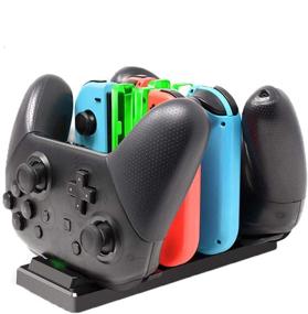 img 4 attached to 🔌 Premium 6-in-1 Charging Dock Stand for Nintendo Switch Joy-Con and Pro Controller – Controller Charger with Charging Indicator & Type C Charging Cable