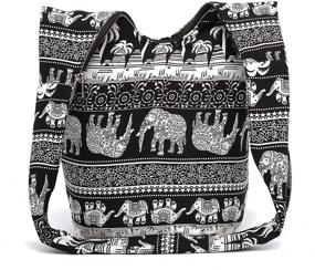 img 3 attached to Bohemian Women's Handbags & Wallets: Fashionable Canvas Hippie Crossbody and Hobo Bags