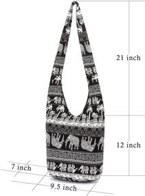 img 2 attached to Bohemian Women's Handbags & Wallets: Fashionable Canvas Hippie Crossbody and Hobo Bags