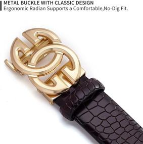 img 3 attached to Genuine Leather Fashion Black Ratchet Men's Accessories for Belts