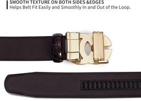 img 1 attached to Genuine Leather Fashion Black Ratchet Men's Accessories for Belts